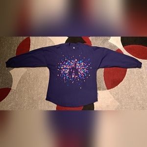 Walt Disney World Purple Sparkle Glitter Castle Spirit Jersey BNWOT SIZE XS